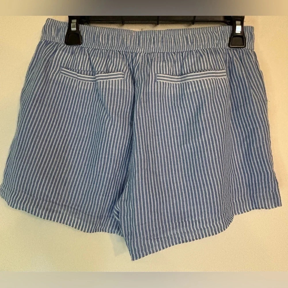 Vineyard Vines Womens pinstripe Pull On Embroidered Fully lined tassel shorts Sm - Picture 4 of 7
